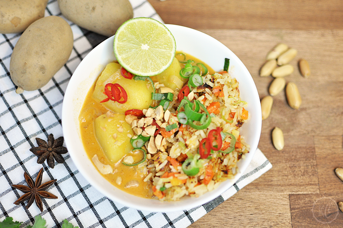 Massaman-Curry mit Fried Rice