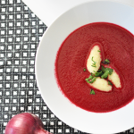 healthyxmasfood Rote-Beete-Suppe mit Wasabi-Gnocci