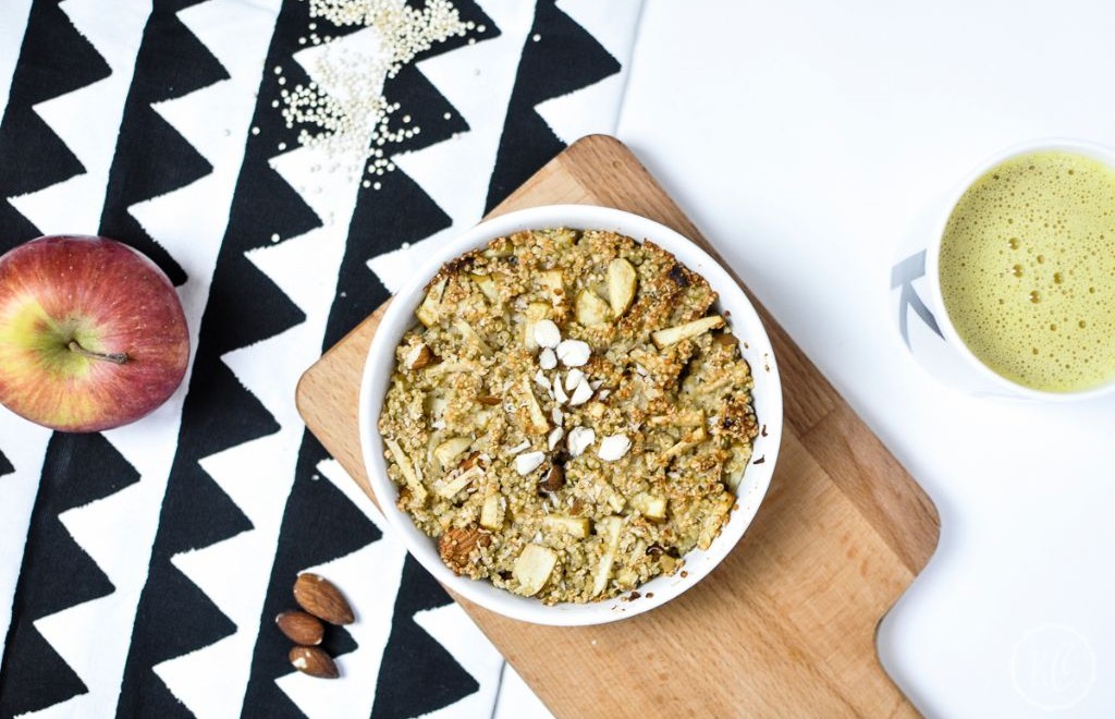 Gebackener Quinoa als Frühstück