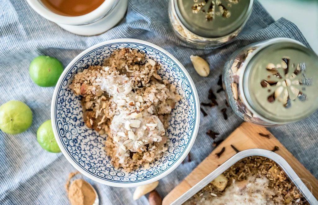 Adventkalender-Rezept: Süßer Reisauflauf mit Kokos-Limetten-Topping